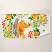 handgemalte Abbildung: Turtledove Badehandtuch (Badehandtuch)