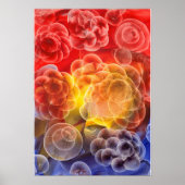 Handgemalte Abstrakte Blumenkunst Poster (Vorne)