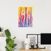 Handgemalte abstrakte Fantasie-Kunstwerke Poster (Heimbüro)