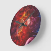 Handgemalte abstrakte Fantasie-Malerei Runde Wanduhr (Winkel)