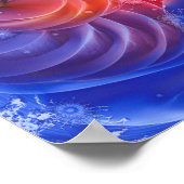 Handgemalte abstrakte kosmische Lichtkunst Poster (Ecke)