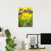 Handgemalte abstrakte Kunst Gelb und Grün Poster (Heimbüro)