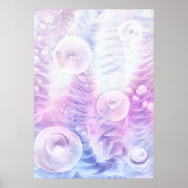 Handgemalte abstrakte leichte Pastell-Gouache-Kuns Poster