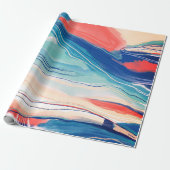 Handgemalte abstrakte Malerei mit Marmorsand Geschenkpapier (Ungerollt)