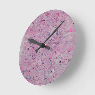 Handgemalte abstrakte Wanduhr