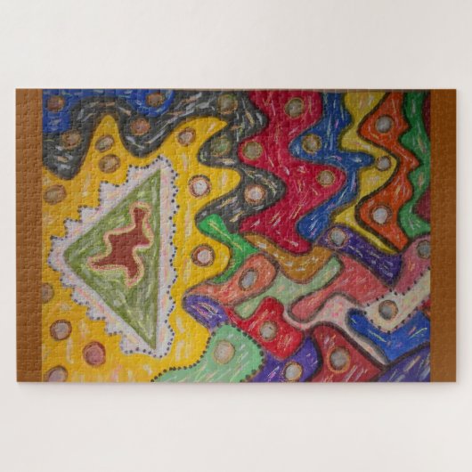 Handgemalte afrikanische Abstammung Puzzle (Horizontal)