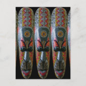 Handgemalte afrikanische Stammesmaske Postkarte (Vorderseite)