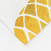 Handgemalte Ananas: Aquarell Nahtlos. Fleecedecke (Ecke)