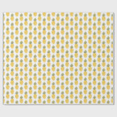 Handgemalte Ananas: Aquarell Nahtlos. Geschenkpapier (Flach)