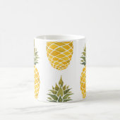 Handgemalte Ananas: Aquarell Nahtlos. Kaffeetasse (Mittel)