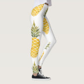 Handgemalte Ananas: Aquarell Nahtlos. Leggings (Rechts)