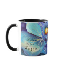 Handgemalte Aqua und Blues Vibes