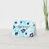 Handgemalte Aquarell-Abschluss-Karte (Vorderseite)