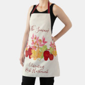 Handgemalte Aquarell-Blätter Äpfel Rosh Hashanah Schürze (InSitu)