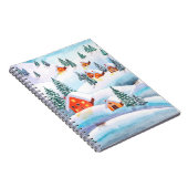 Handgemalte Aquarellbilder des Winters Notizblock (Rechte Seite)
