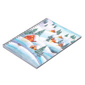 Handgemalte Aquarellbilder des Winters Notizblock (Linke Seite)