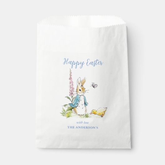 Handgemalte Aquarellfarbe Peter Rabbit Oster Geschenktütchen (Vorderseite)