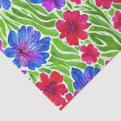 Handgemalte Aquarellfarben Blume farbenfroh rosa b Seidenpapier (Ausschnitt)