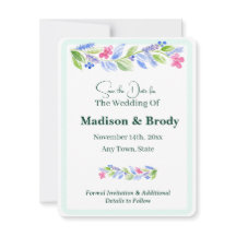 Handgemalte Aquarellfarben-Blume Save the Date Fot