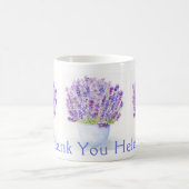 Handgemalte Aquarelllavender DANK IHNEN Kaffeetasse (Mittel)