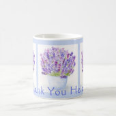 Handgemalte Aquarelllavender Danke, dass Sie BLU b Kaffeetasse (Mittel)
