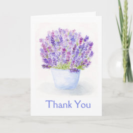Handgemalte Aquarelllavender Floral DANK IHNEN