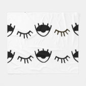 Handgemalte Augen Tinte Muster Fleecedecke (Vorderseite (Horizontal))