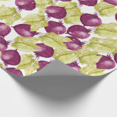 Handgemalte Beet Watercolor-Muster Geschenkpapier (Ecke)