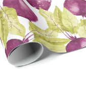 Handgemalte Beet Watercolor-Muster Geschenkpapier (Rolleneckpunkt)