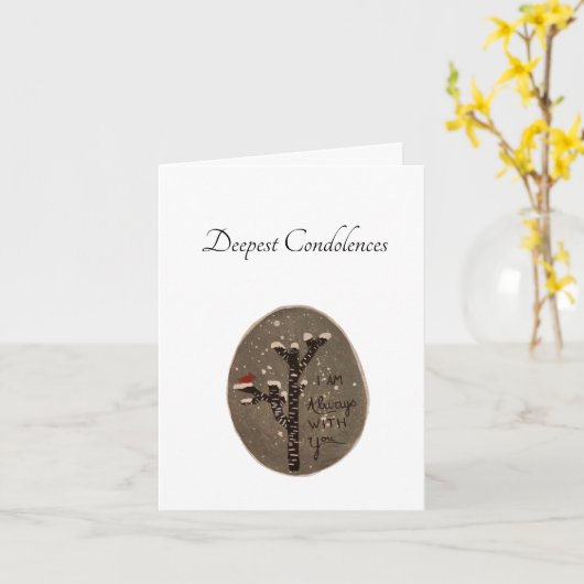 Handgemalte Beileid-Karte Karte (Gelbe Blume)