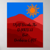 Handgemalte Berglandschaft Poster (Vorne)