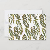 Handgemalte Blätter Dankeschön Karte (Rückseite)