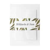 Handgemalte Blätter für Hochzeitsfeiern Einladungsbanderole (Vorderseite Beispiel)