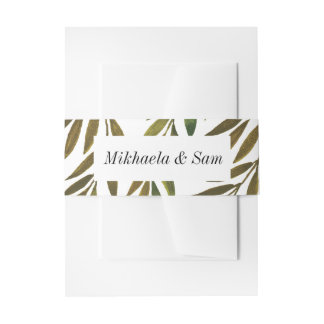 Handgemalte Blätter für Hochzeitsfeiern Einladungsbanderole