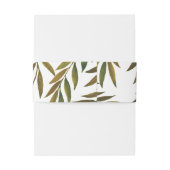 Handgemalte Blätter für Hochzeitsfeiern Einladungsbanderole (Rückseitenbeispiel)