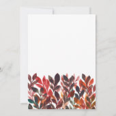 Handgemalte Blätter zum Hochzeitsempfang Einladung (Rückseite)