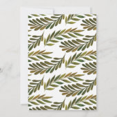 Handgemalte Blätter zum Hochzeitsempfang Einladung (Rückseite)