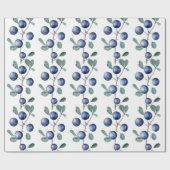 Handgemalte Blaubeeren Geschenkpapier (Flach)