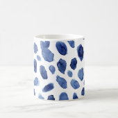 Handgemalte, blaue Aquarellsteine. Kaffeetasse (Mittel)
