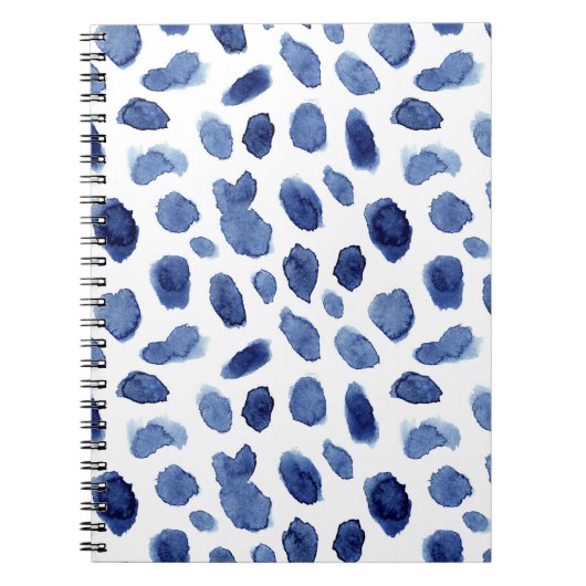 Handgemalte, blaue Aquarellsteine. Notizblock (Vorderseite)
