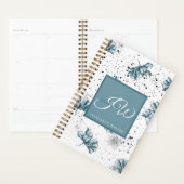 Handgemalte blaue Blumenmuster Personalisiert Planer (Anzeige)