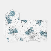 Handgemalte blaue Monogram-Floral Geschenkschachtel (Ungefaltet)