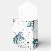 Handgemalte blaue Monogram-Floral Geschenkschachtel (Geöffnet)