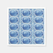 Handgemalte Blue Willow Toile Papierservietten (Vorderseite)