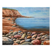 Handgemalte Blues Seeküste Poster (Vorderseite)