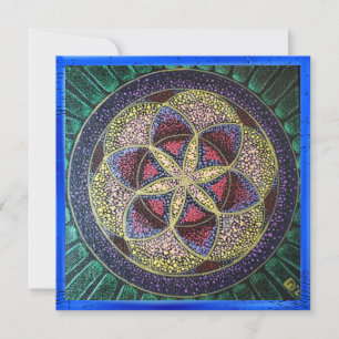 Handgemalte Blume des Lebens - sakrale Kunst manda