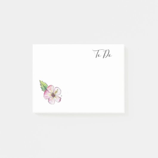 Handgemalte Blume Design "To Do" Sticky Notes Post-it Klebezettel (Vorderseite)