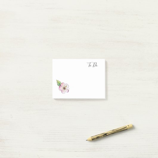 Handgemalte Blume Design "To Do" Sticky Notes Post-it Klebezettel (Auf Schreibtisch)