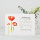 Handgemalte Blume Moderne Hochzeitseinladung Einladung (Stehend Vorderseite)
