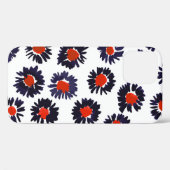 Handgemalte Blume, rot und blau. Case-Mate iPhone Hülle (Rückseite (Horizontal))